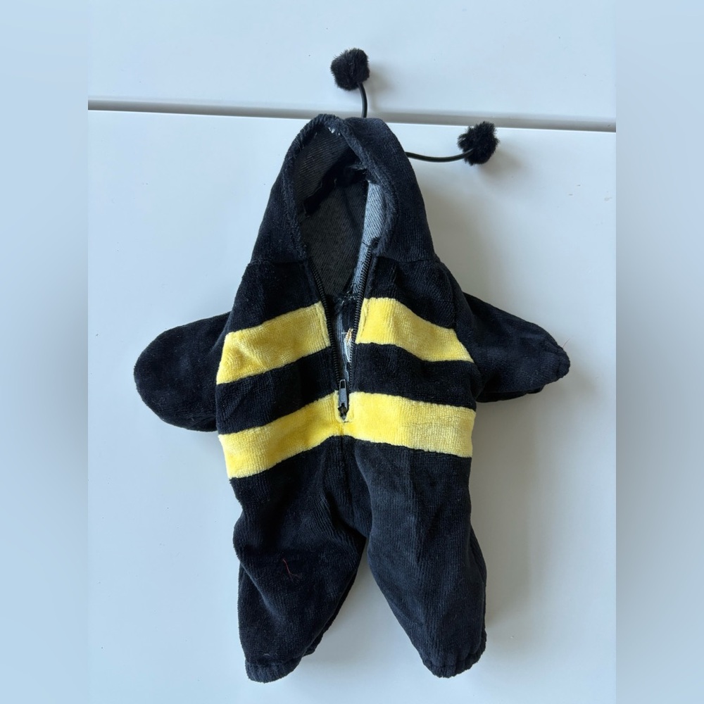 Black and Yellow Bumblebee Costume for Beanie Babies